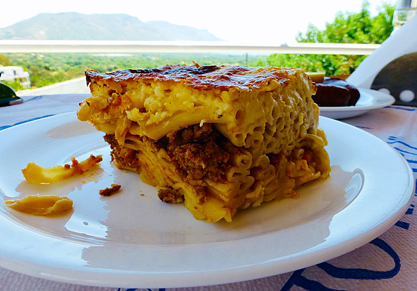 Pastitsio is Greece's answer to lasagna and is very tasty.