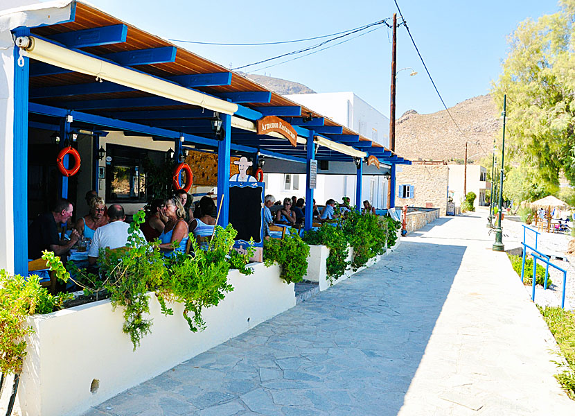 Armenon Seaside Restaurant in Livadia on Tilos.