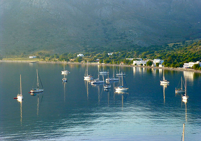 Sail to Livadia on Tilos in Greece.