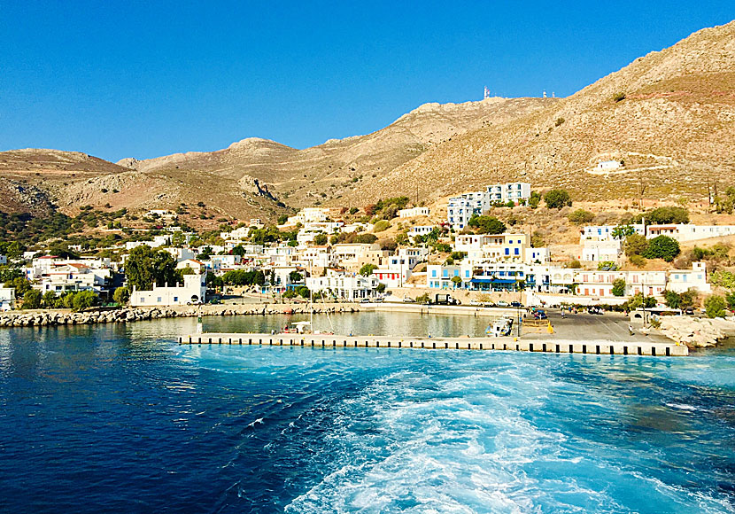 The port in Livadia in Tilos island.