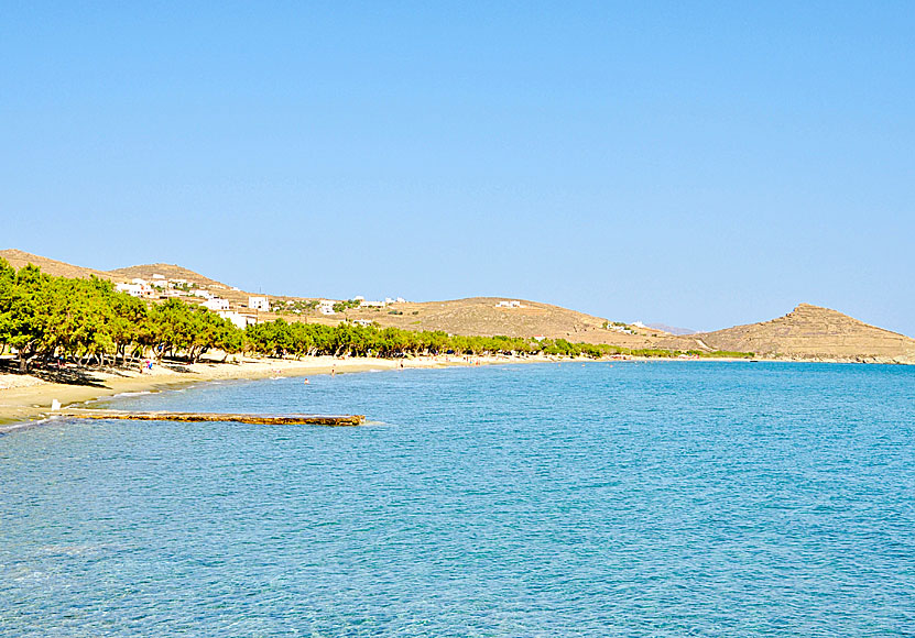 The beach Agios Fokas in Tinos Town.