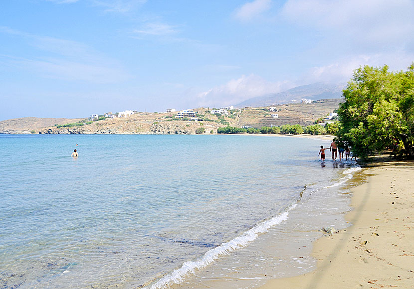 Agios Romanos beach on Tinos in the Cyclades.
