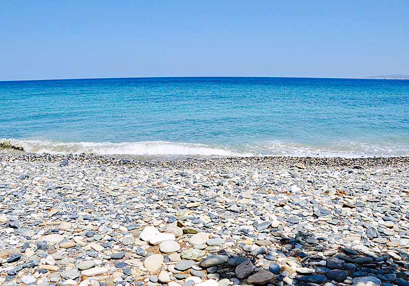 Good pebble beaches on the island of Tinos in Greece.