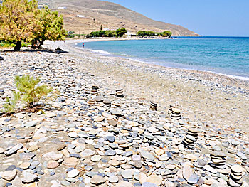 Beautiful beaches on Tinos in Greece.