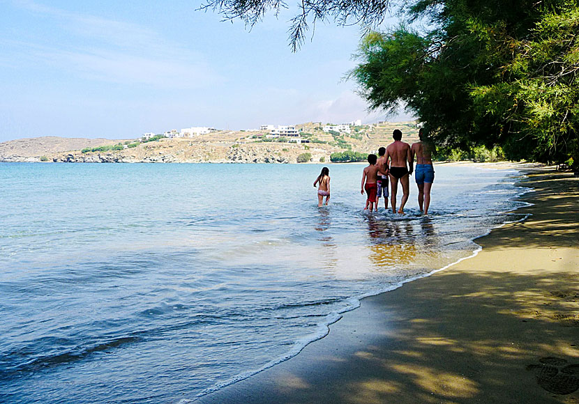 Agios Romanos beach in Tinos.