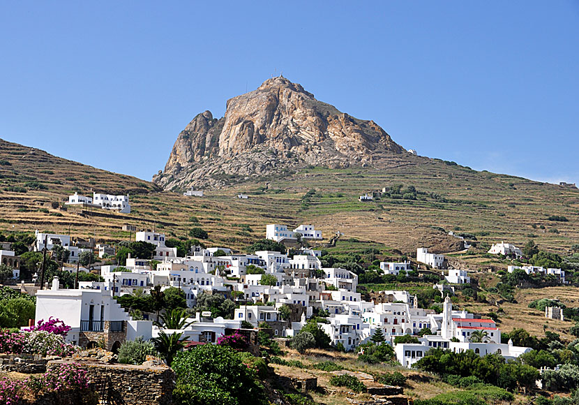 Exobourgos is visible from large parts of Tinos.
