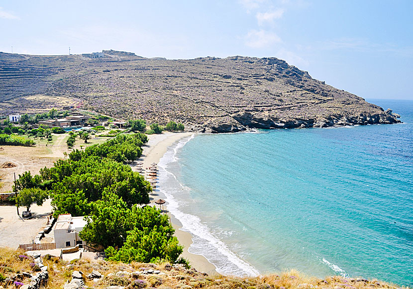 The best beaches on Tinos.Kalivia beach.