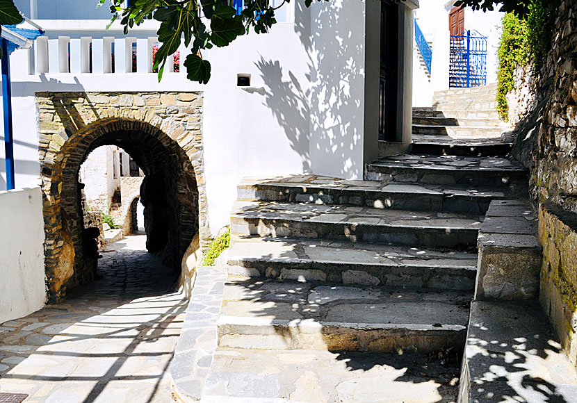 Vaults, alleys and stairs in the cozy village of Koumaros on Tinos.