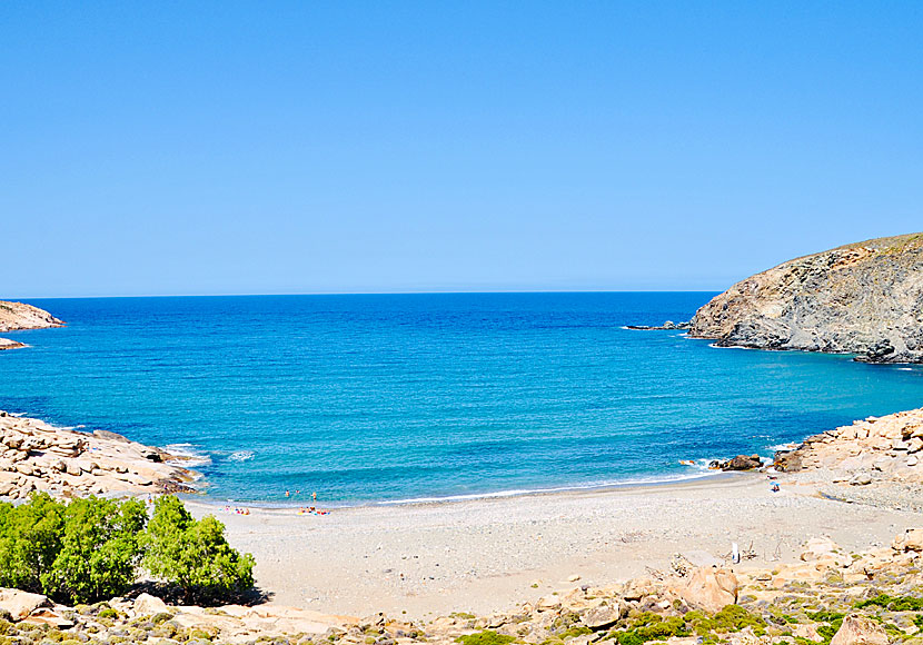 The best beaches on Tinos. Livada beach.