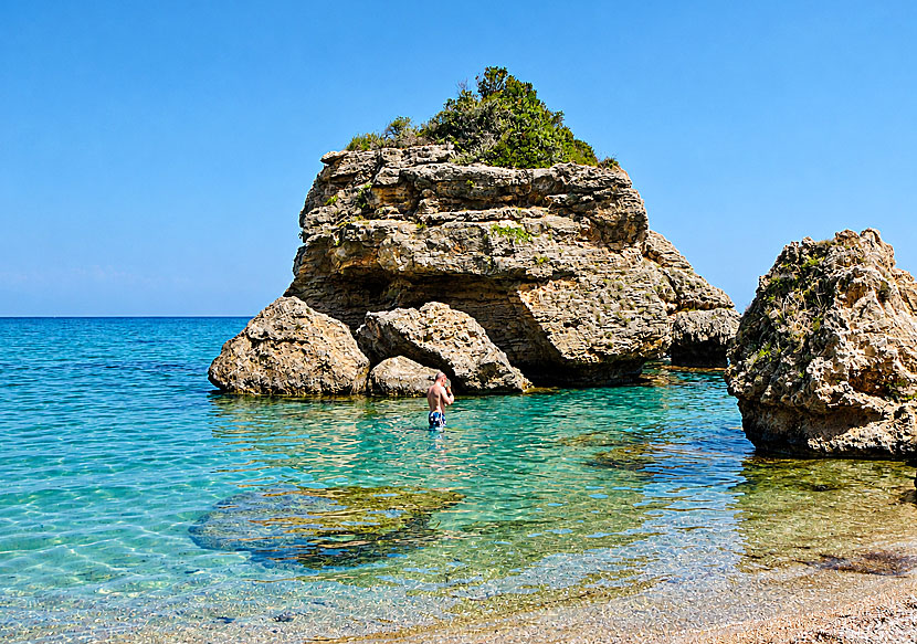 The snorkeling waters at Porto Zoro Beach are excellent, so be sure to bring a snorkel and mask.