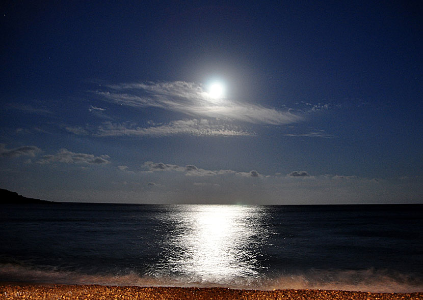 Moondance with Van Morrison when he is looking at a full moon in Kato Zakros in eastern Crete.