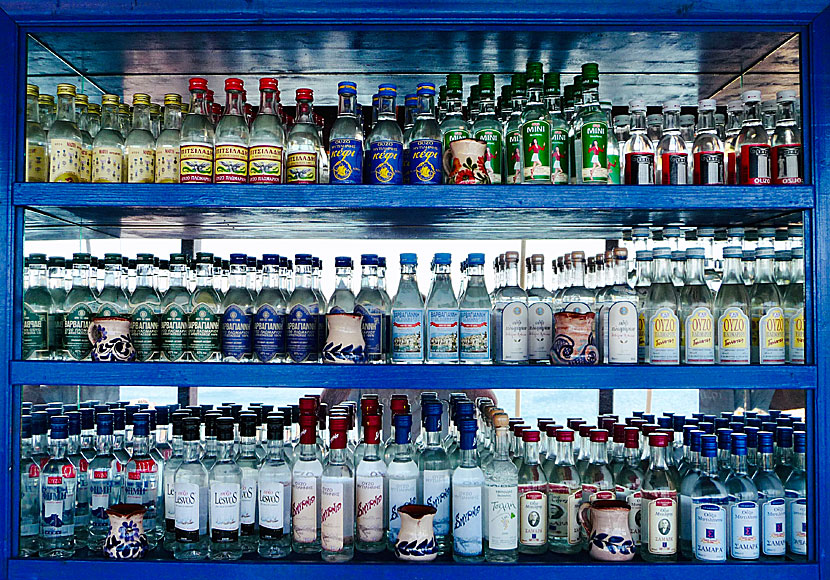 Ouzo from Lesvos is the best in Greece, like Plomari, Pitsiladi, Mini and Barbayianni. 