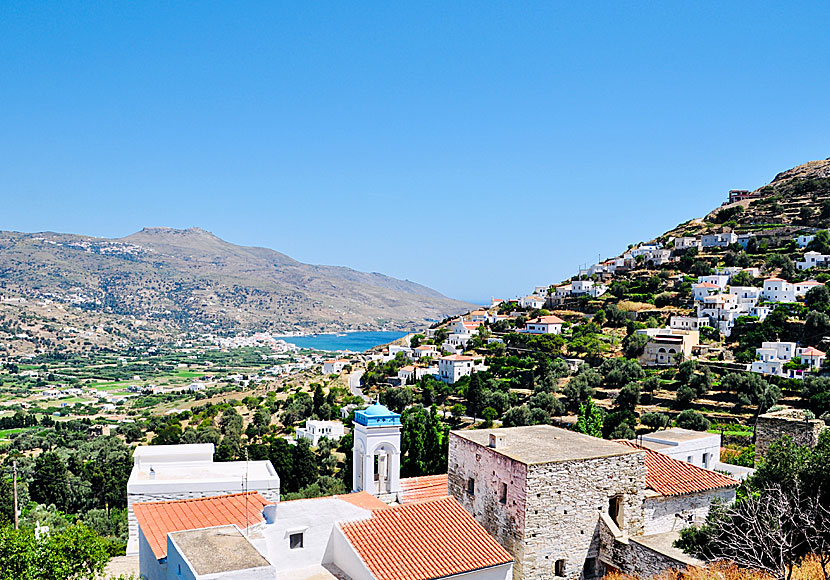 The countryside in Andros is full of genuine villages.