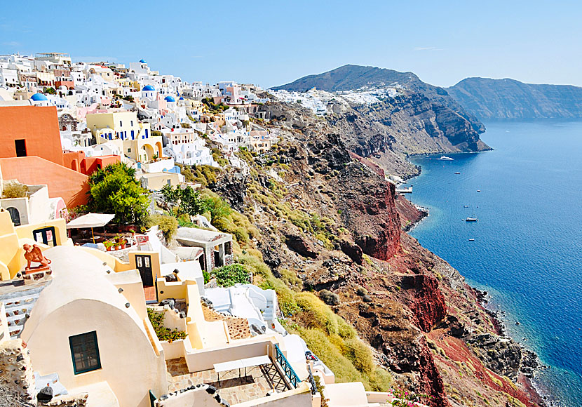Oia and Amoudia are some of the villages you must visit while in Santorini.