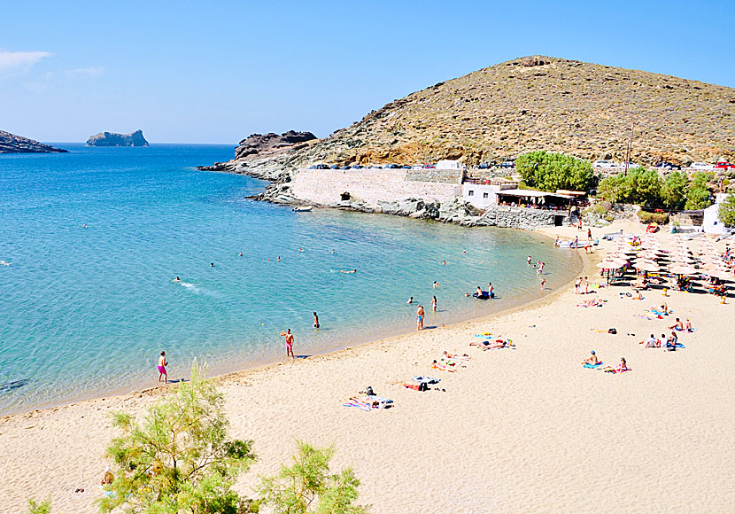 Kolymbithra beach is the best beach on Tinos in the Cyclades.