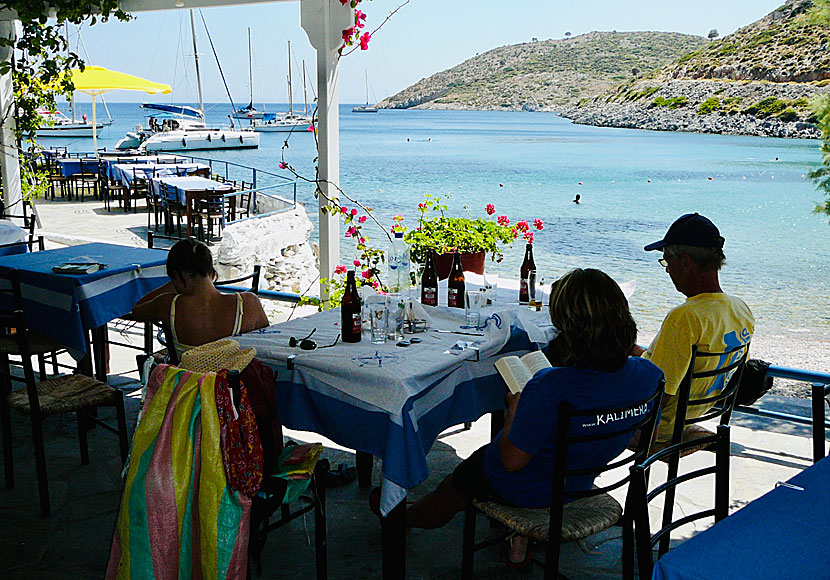 Good restaurants and tavernas on the island of Agathonissi in Greece.