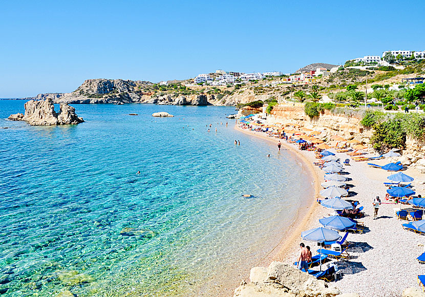 Amopi in Karpathos is a popular tourist resort with many fine beaches. 