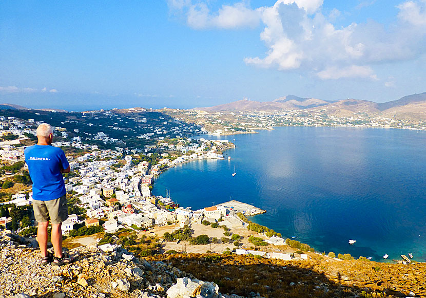 View of Agia Marina and Alinda. The picture is taken from Kastro in Leros.