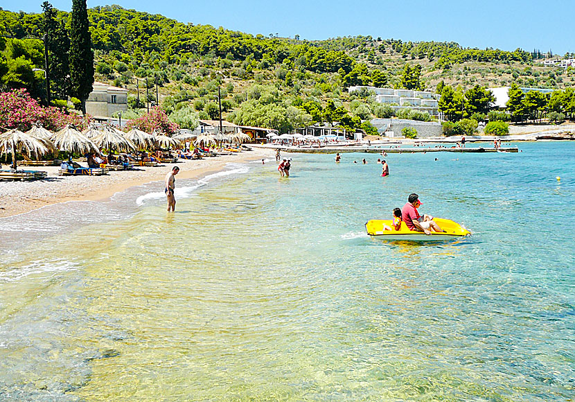 Ligoneri beach west of Spetses town.
