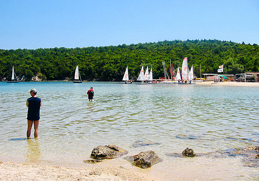 The sea is so shallow that it is possible to wade across to Bella Vraka beach in Sivota near Parga.