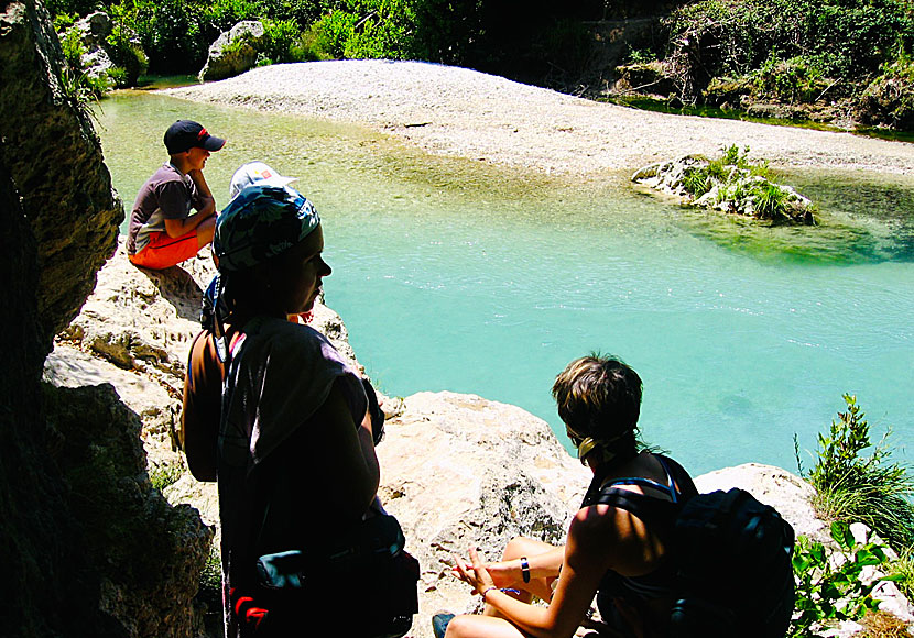 Excursion with children from Parga to the river Styx.